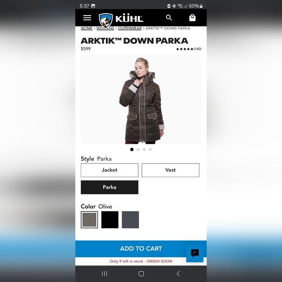 NEW Womens Kuhl Arktik down parka - Picture 9 of 9